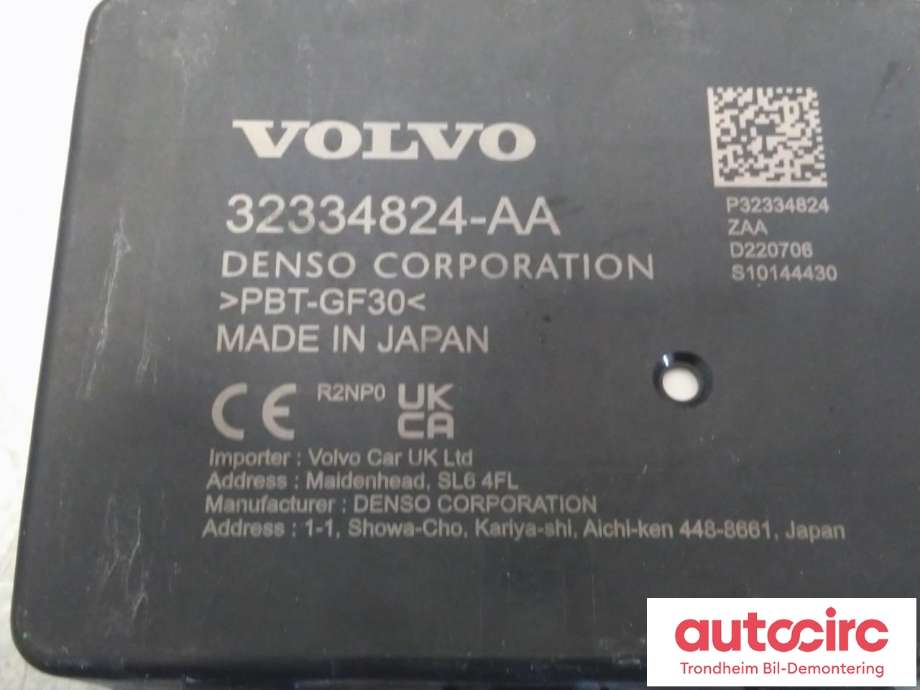 Sensor blindsone til Polestar 2 2020-->>  (VOLVO|32334824-AA|32334824|)