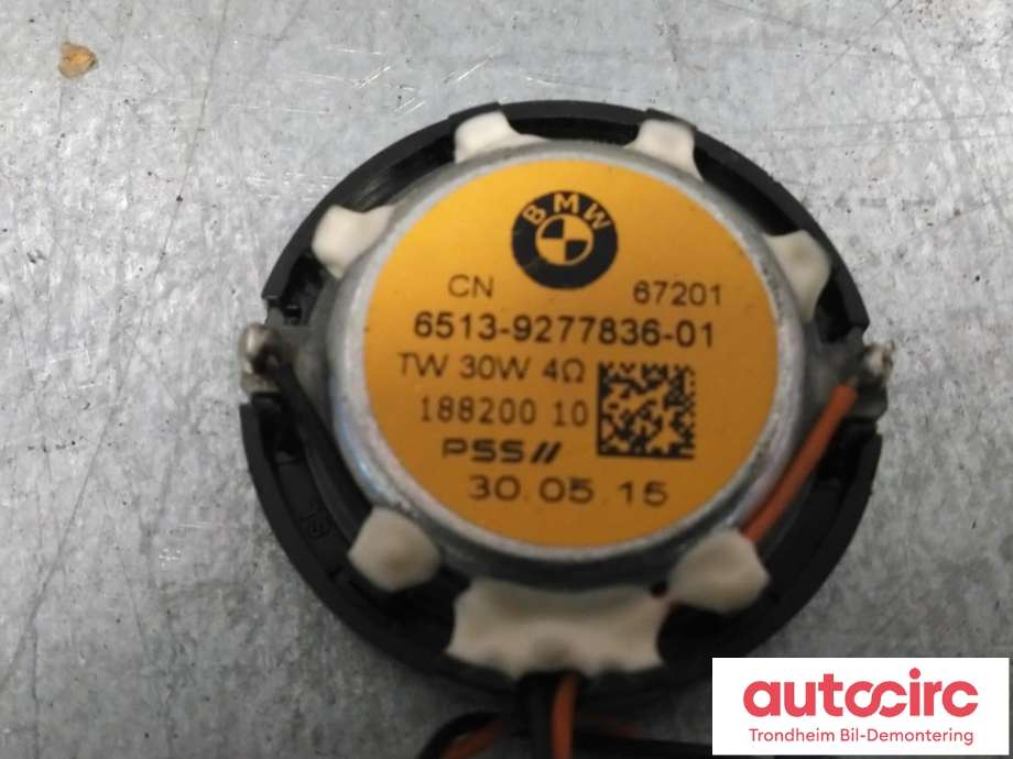 Bilstereo høyttaler til BMW X5 2013-2018 (F15) (F15) (PSS|9277836|65139277836|)
