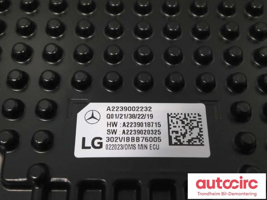 Styreenhet diverse til Mercedes EQS SUV 2022-->> (X296) (X296) (..|A2239002232|A2239006539|A 223 900 22 32| A 223 900 65 39)