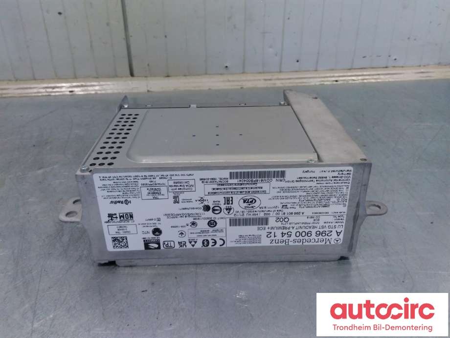 Bilstereo til Mercedes EQS SUV 2022-->> (X296) (X296) (..|A2969005412|A 296 900 54 12|)