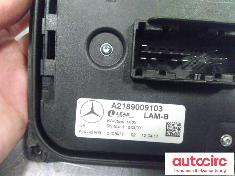Styreenhet xenon/ballast til Mercedes B-Klasse, electric drive 2014-2018 (W242) (W242) (LEAR|A2189009103|)
