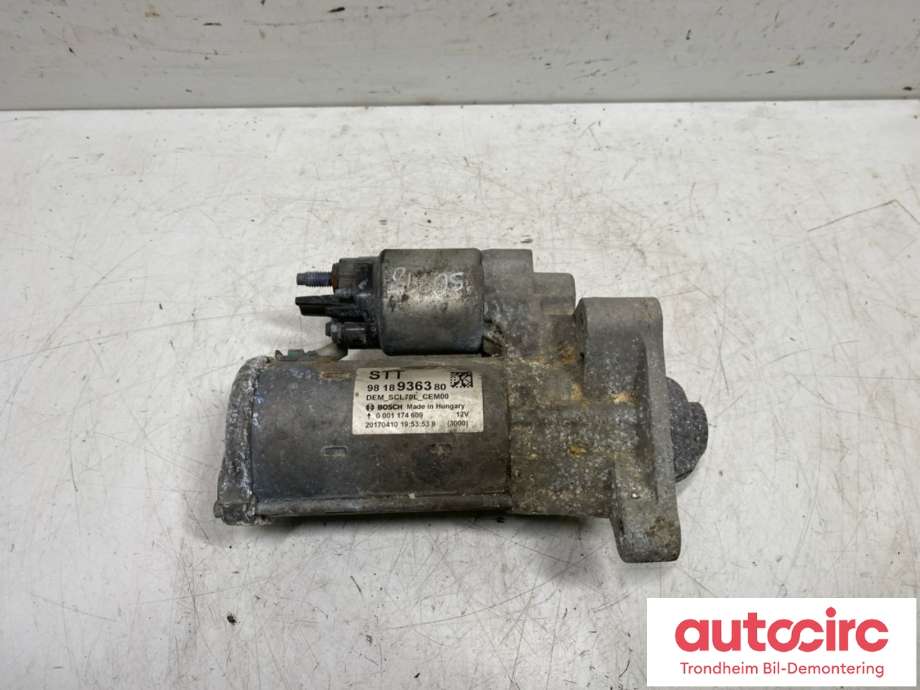 Starter diesel til Peugeot Boxer 2014-->> (Type III, Fase 2)  (BOSCH|9818936380|1624820580|0 001 174 609)