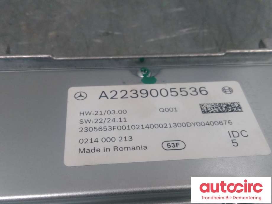 Styreenhet parkering til Mercedes EQS SUV 2022-->> (X296) (X296) (MERCEDES-BENZ|A2239005536|)