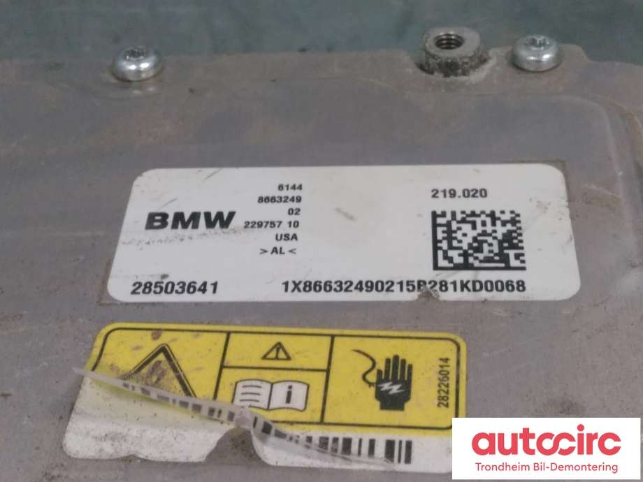 Batterilader (OBC - On Board Charger) til BMW X5 2013-2018 (F15) (F15) (BMW|61448663249|8678851|61448678851)