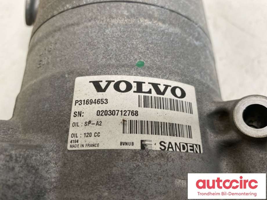 Aircondition kompressor hybrid til Volvo XC90 2015-2025 (Type II)  (SANDEN|36012837|31694653|)