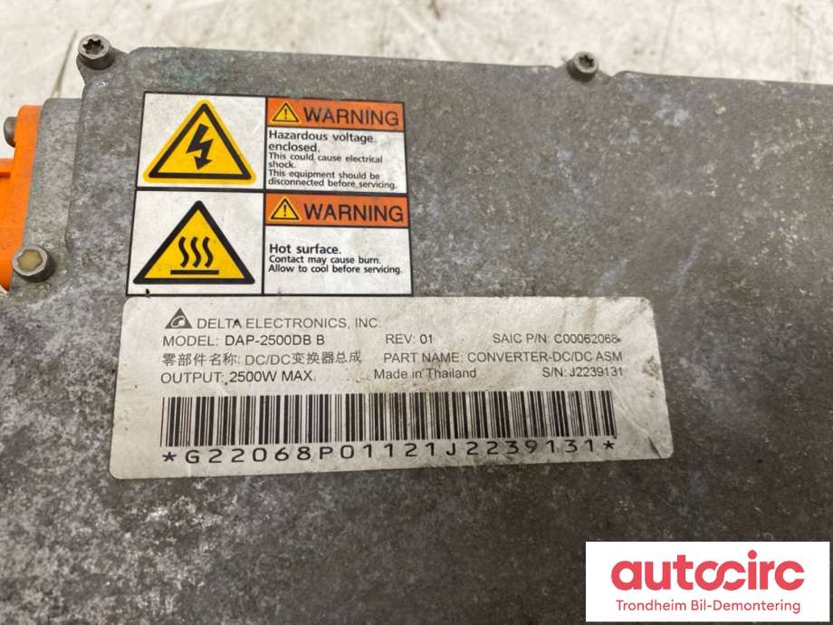 DCDC converter elbil til Maxus EV80 2019-->>  (DELTA ELECTRONICS|C00062068|J2239131|)