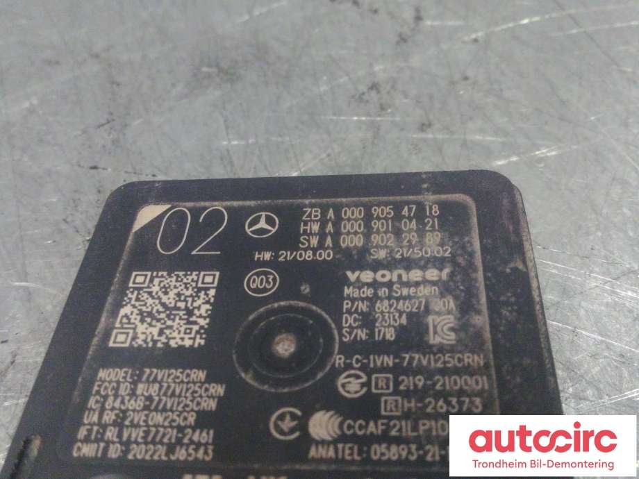 Sensor blindsone til Mercedes EQS SUV 2022-->> (X296) (X296) (VENSTRE SIDE FORAN|A0009054718|A0009054419|A 000 905 44 19| A 000 905 47 18| 77V125CRN)