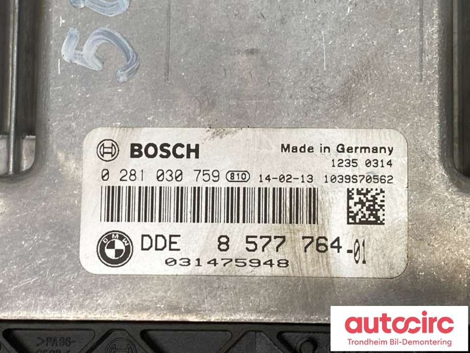 Styreenhet motor til BMW 5-Serie 2010-2017 (F10/F11) (F10/F11) (BOSCH|13618586534|8 577 764|0 281 030 759)