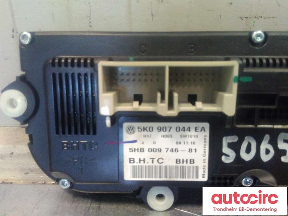Varmeapparat betjening til VW Golf VI 2008-2012  (BHTC|5K0907044EA|5K0 907 044 EA|5HB009746-81)