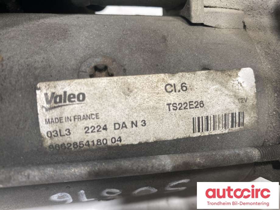 Starter diesel til Peugeot 2008 2013-2019 (Type I) (VALEO|5802AE|1638116880|5802CE)
