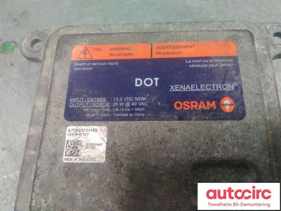 Styreenhet xenon/ballast til Tesla Model S 2013-2016 (Fase 1)  (OSRAM|A70525701HQ|)