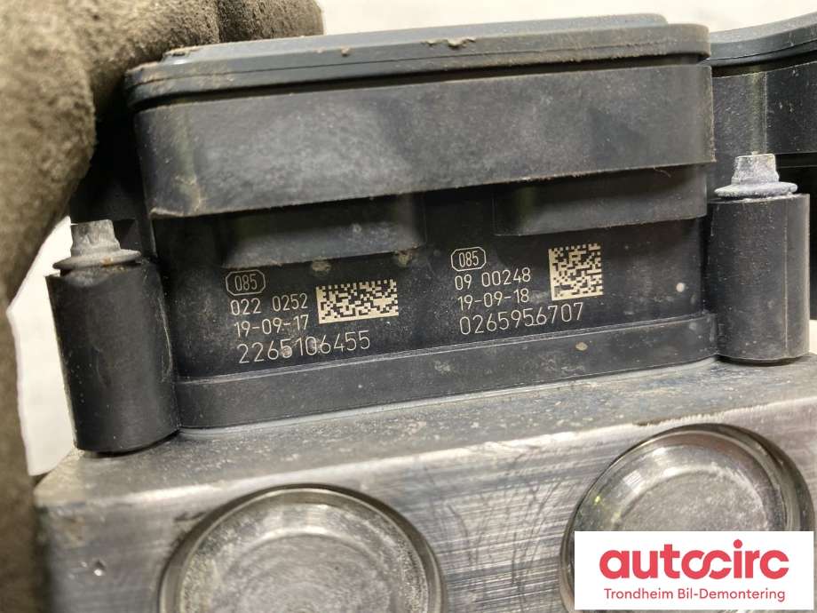 ABS sentral til Renault Zoe 2019-->> (Fase 2)  (BOSCH|476609476R|476608559R|476606510R| 0265258091| 0265956707)