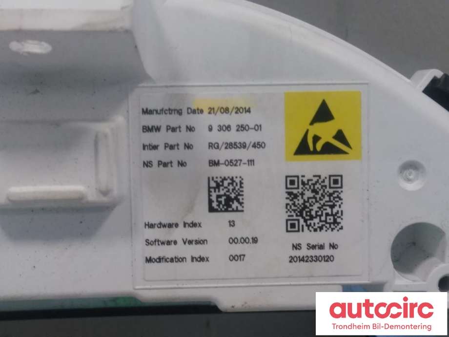 Instrumentpanel til Mini Countryman 2010-2016 (R60) (R60) (LES INFO|9306250|62109306250|62 10 9 306 250| BM-0527-111)