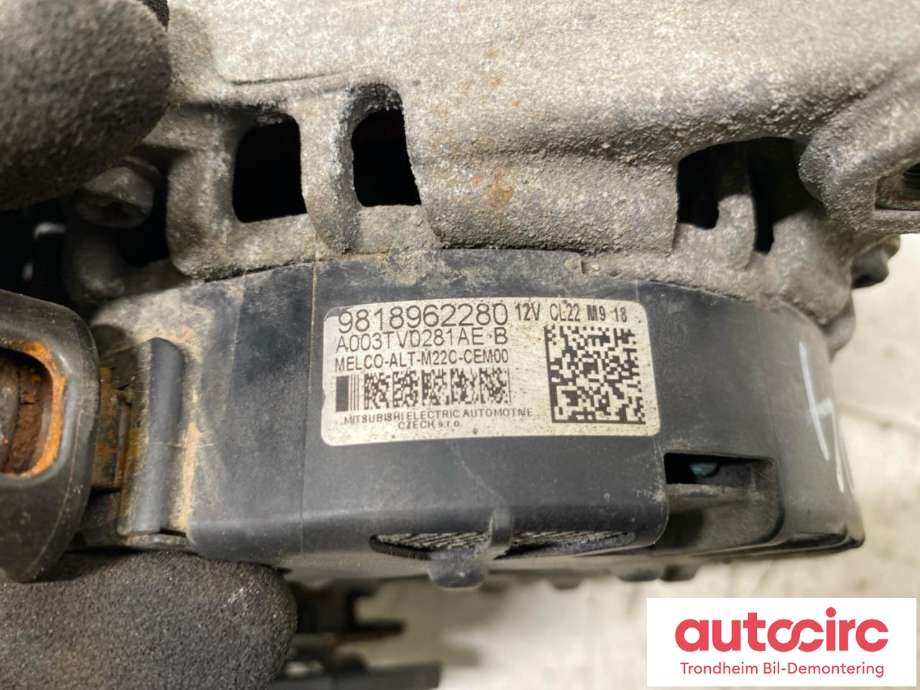 Dynamo diesel til Toyota Proace City 2020-->>  (MITSUBISHI ELECTRIC AUTO|SU001A6527|9818962280|)