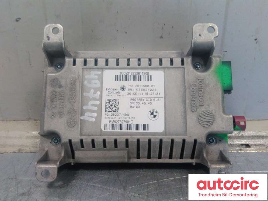 Bilstereo navigasjon skjerm til Mini Countryman 2010-2016 (R60) (R60) (JOHNSON CONTROLS|9278279|65509278279|65 50 9 278 279| 2611908| BM927827901C)