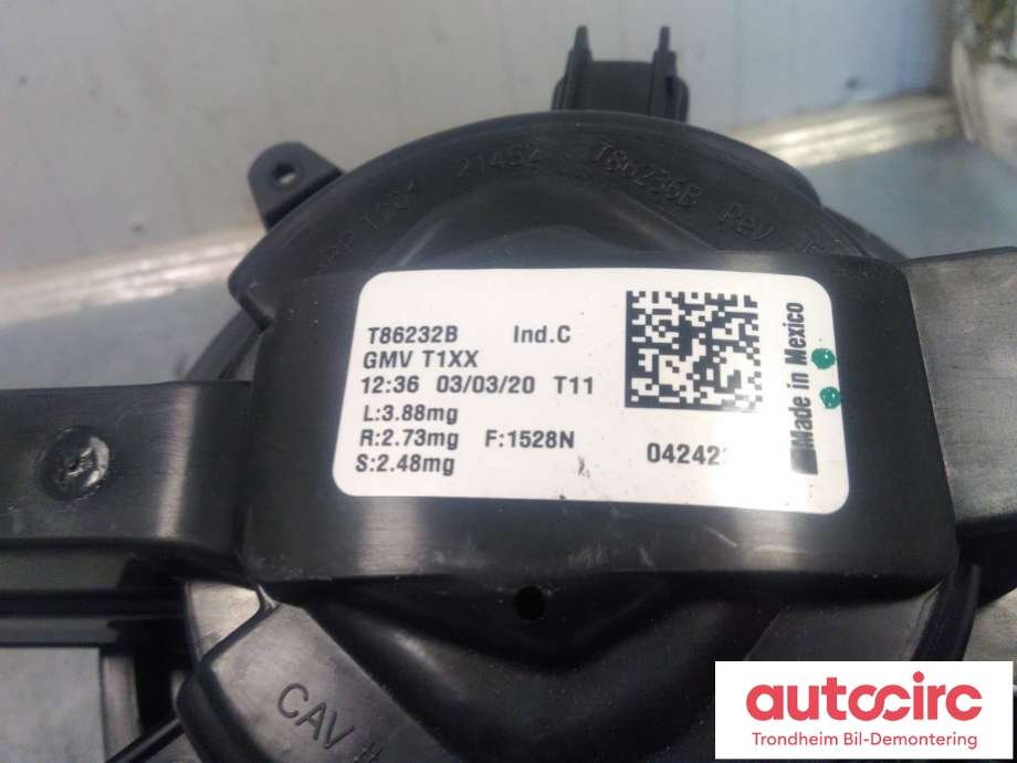 Varmeapparat motor til Chevrolet Silverado 2019-->>  (GM|84578322|84861776|)