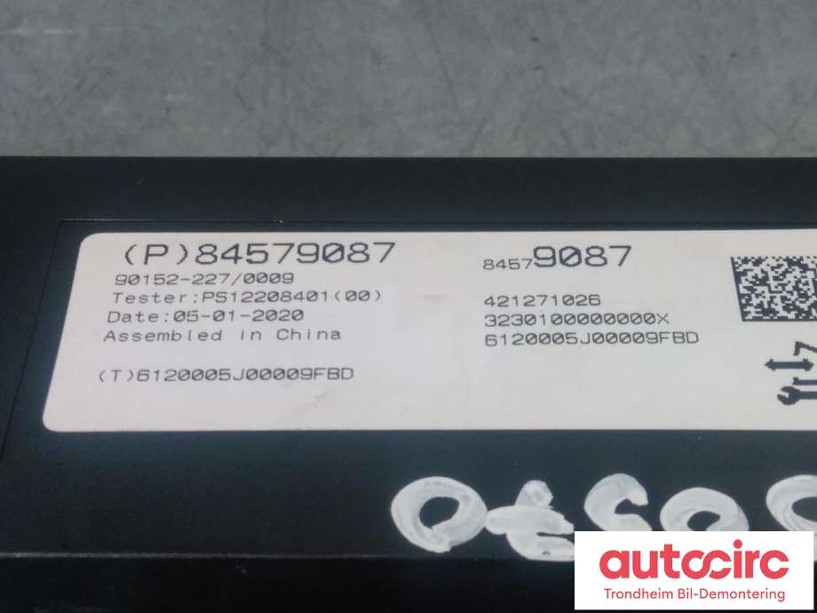 Styreenhet klima/aircondition til Chevrolet Silverado 2019-->>  (GM|84579087|)