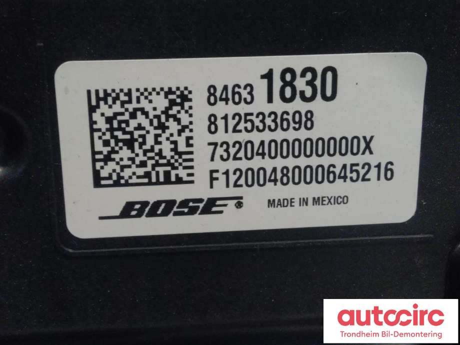 Bilstereo sub-woofer til Chevrolet Silverado 2019-->> (BOSE|84631830|)