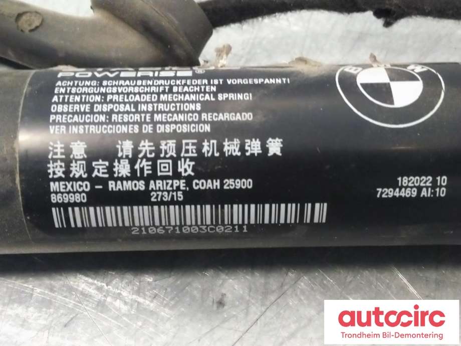 Baklukedemper høyre til BMW X5 2013-2018 (F15) (F15) (STABILUS|7361878|51247294470|51 24 7 294 470)