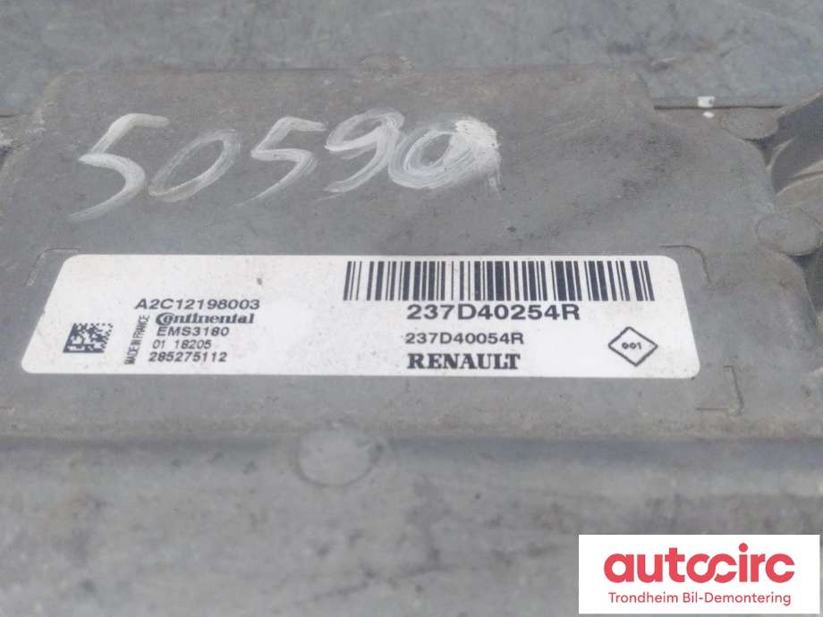 Styreenhet motor til Renault Zoe 2013-2019 (Fase 1)  (CONTINENTAL|237D40254R|237D40225R|A2C12198004)