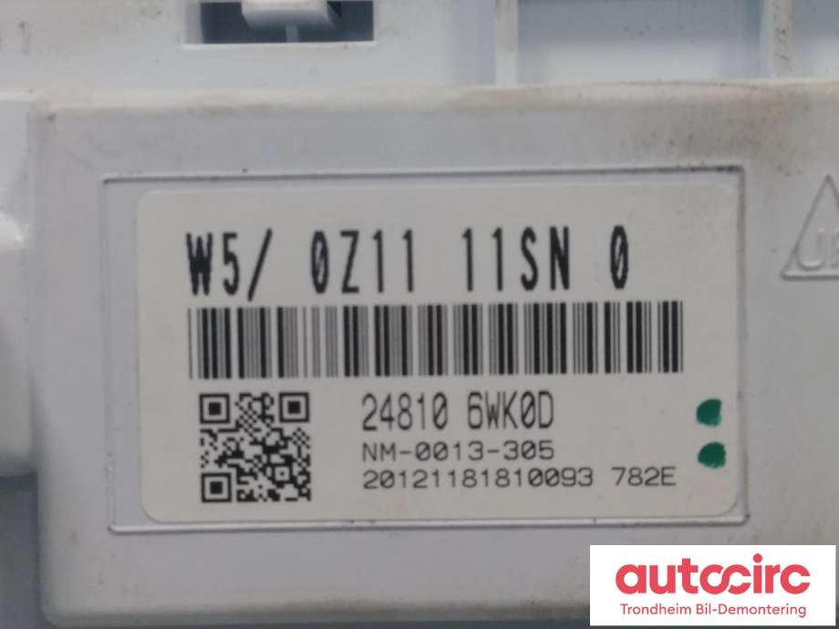 Instrumentpanel til Nissan Leaf 2018-->> (Type II)  (NISSAN|248106WK0D|24810-6WK0D|)