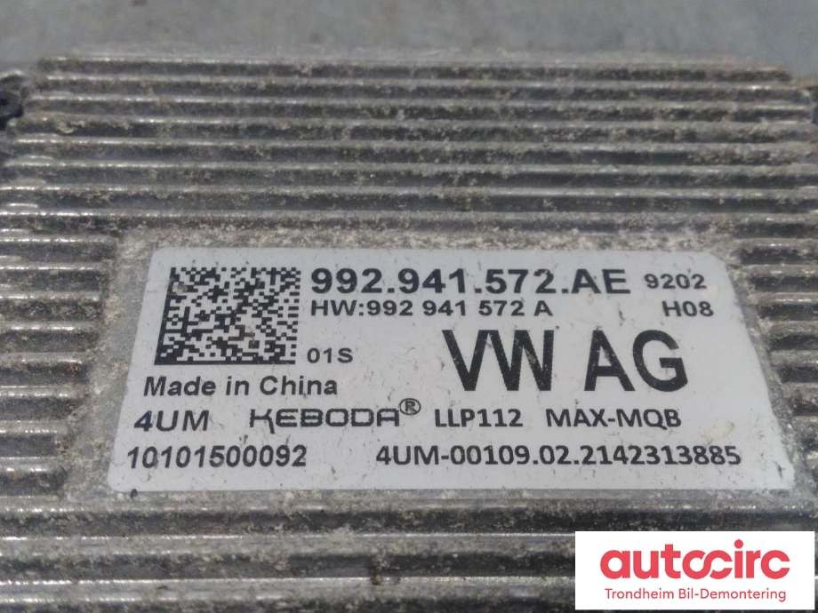 Styreenhet LED til VW ID.4 2020-->> (KEBODA|992941572AE|992 941 572 AE|)