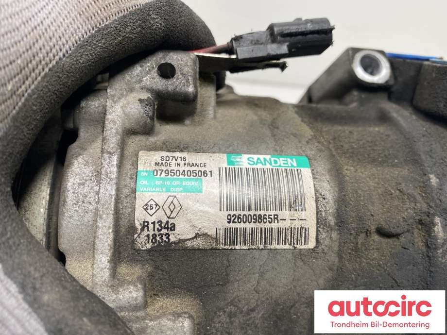 Aircondition kompressor til Nissan Qashqai 2010-2014 (Type I, Fase 2)  (..|2763000Q3J|)