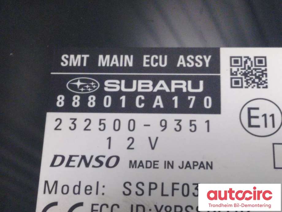Styreenhet diverse til Toyota GT86 2012-->>  (DENSO|88801CA170|232500-9351|)
