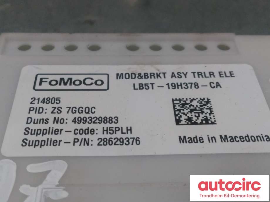 Styreenhet hengerfeste til Ford Explorer 2020-->>  (...|LB5T-19H378-CA|2414604|)