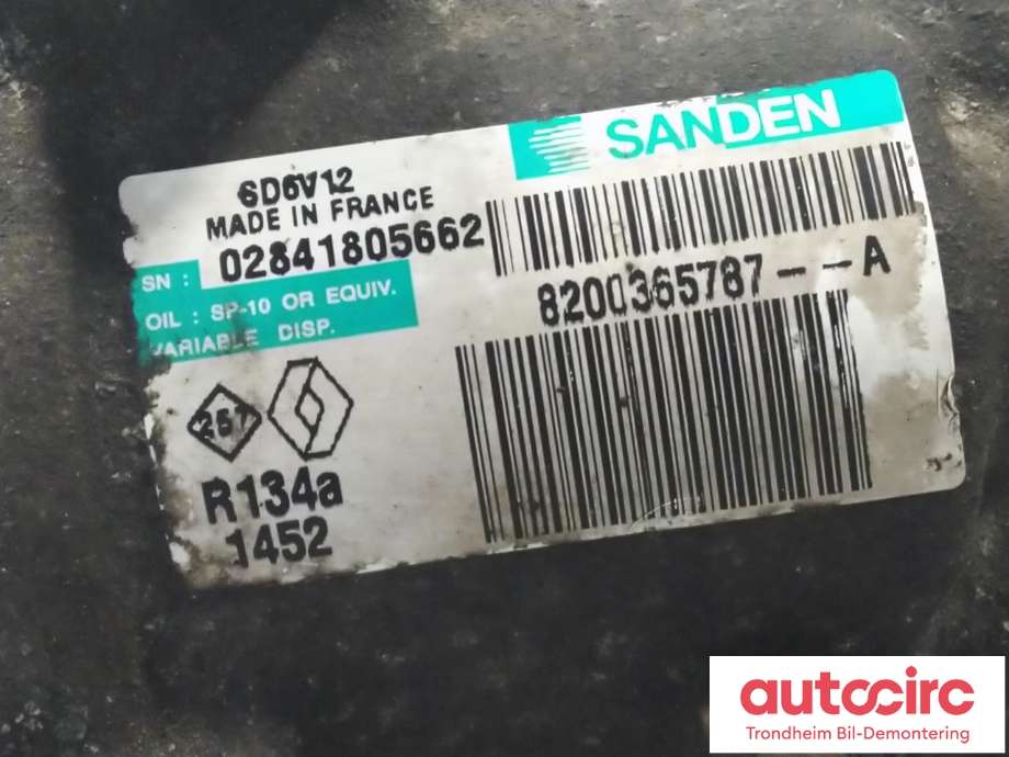 Aircondition kompressor til Nissan Note 2006-2013 (Type I)  (SANDEN|2763000Q1M|8200365787|)