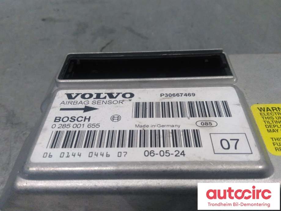 Styreenhet airbag hovedsensor til Volvo XC70 2005-2007 (Type I, Fase 2) (BOSCH|30667469|30782385|0285001655)