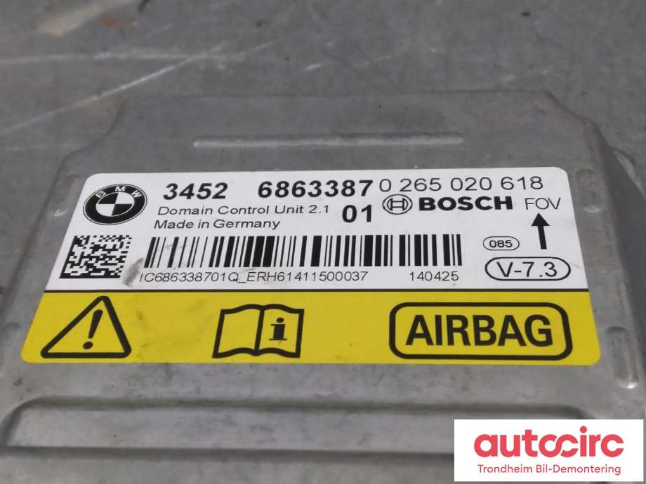 Styreenhet airbag hovedsensor til BMW 1-Serie 2011-2015 (Fase 1) (F20/F21) (F20/F21) (..|34526863387|)