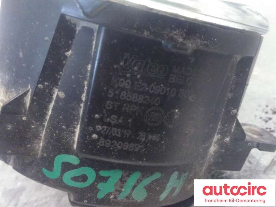 Tåkelykt høyre foran til Peugeot Boxer 2014-->> (Type III, Fase 2) (VALEO|518588240|1612502180|)