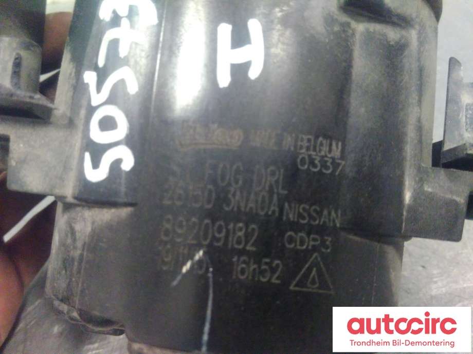 Tåkelykt høyre foran til Nissan Leaf 2011-2017 (Type I) (VALEO|261503NA0A|89209182|)
