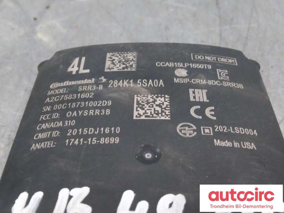Sensor blindsone til Nissan Leaf 2018-->> (Type II) (CONTINENTAL|284K0-5SA0A|284K05SA0A|A2C75831804)