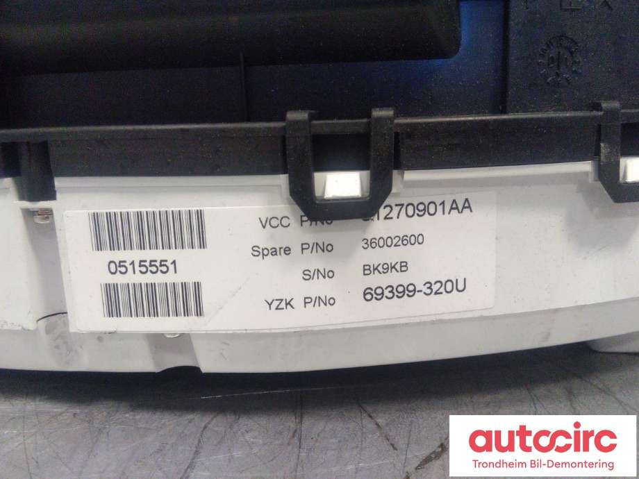 Instrumentpanel til Volvo S80 2006-2013 (Type II, Fase 1) (...|31270901AA|36002600)