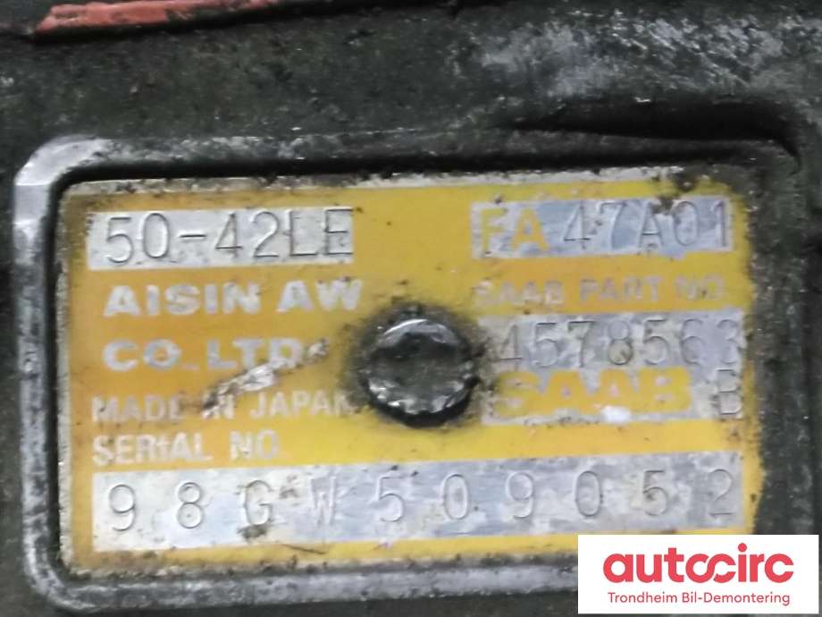Girkasse automat til Saab 9-5 1997-2001 (Type I, Fase 1)  (AISIN AW|FA47A01|4578563|50-42LE)