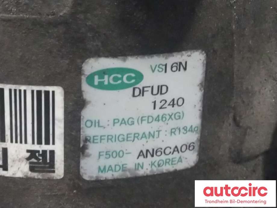 Aircondition kompressor til Hyundai i30 2007-2012 (Type I)  (HCC|97701-2H200|977012H200|)
