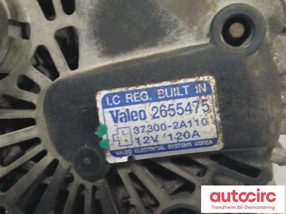 Dynamo diesel til Hyundai Matrix 2001-2010  (VALEO|373002A110|2655475|)