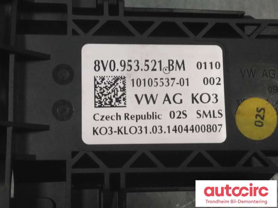 Bryter combi til Audi A3 2012-2016 (Type III, Fase 1) (...|8V0953521BM|8V0953502|)