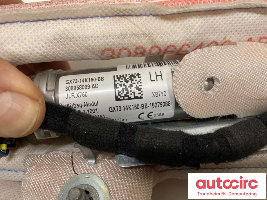 Airbag gardin venstre til Jaguar XE 2015-->>  (..|GX73-14K160-BB|T4N5339|GX7314K160BC| GX7314K160BB)