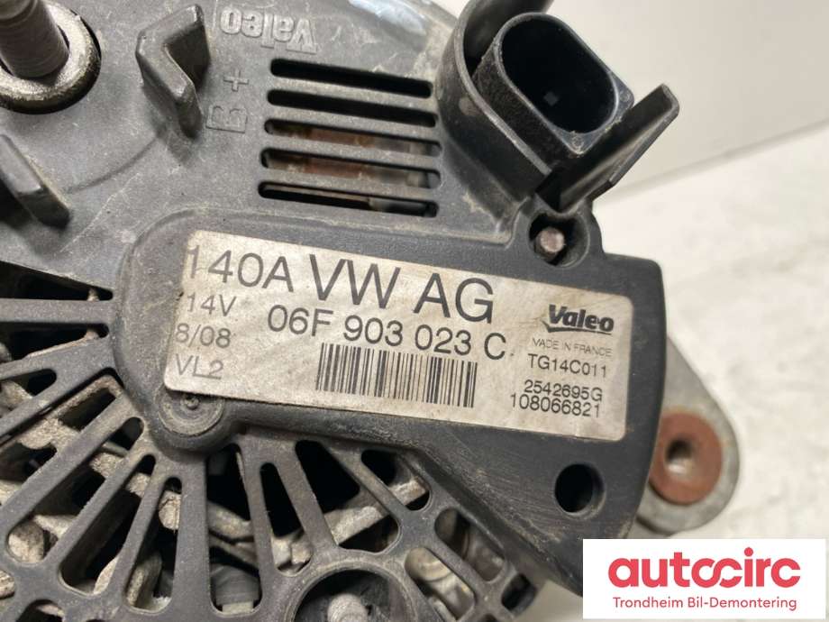 Dynamo diesel til VW Golf, Plus/Cross 2005-2009 (Fase 1)  (VALEO|06F903023F|06F903023C|)