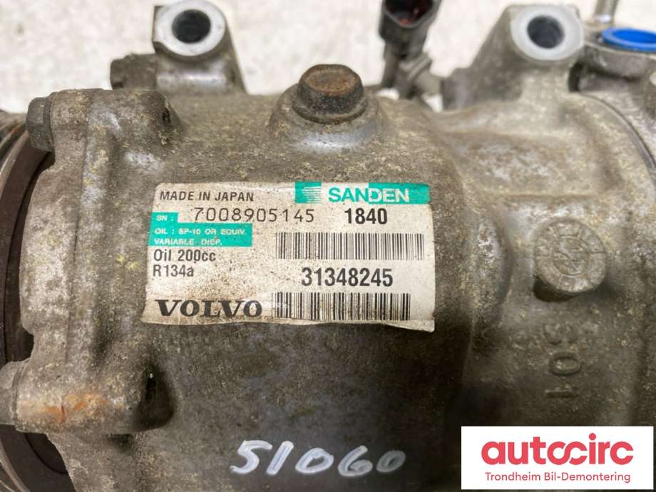 Aircondition kompressor til Volvo V50 2007-2012 (Fase 2)  (SANDEN|36001898|31348245|)