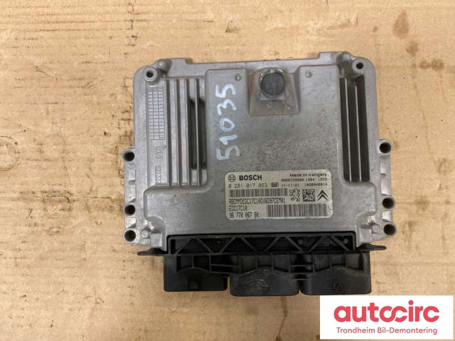 Styreenhet motor til Citroën Berlingo, 2008-2015 (Type II, Fase 1)  (BOSCH|1606870680)