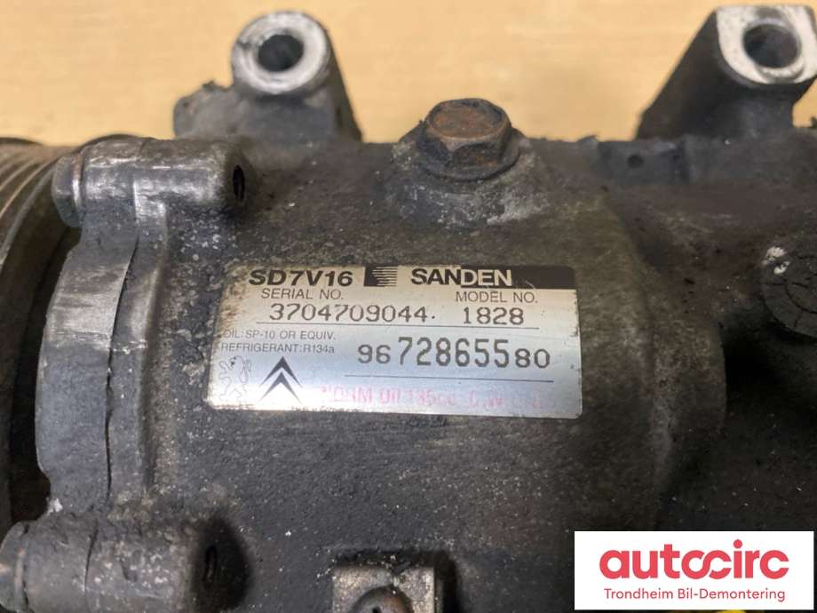 Aircondition kompressor til Citroën Jumpy 2007-2016 (Type II) (SANDEN|648724|9800851980|SD7V16| 9672865580| SD7V161828)