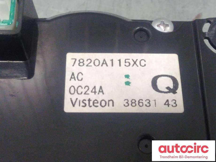 Varmeapparat betjening til Mitsubishi Outlander 2010-2012 (Type II, Fase 2)  (VISTEON|7820A115XC|)