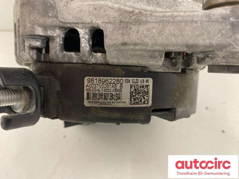 Dynamo diesel til Opel Combo E 2019-->>  (MITSUBISHI ELECTRIC|9818962280|A003TV0281AE|98 189 622 80)