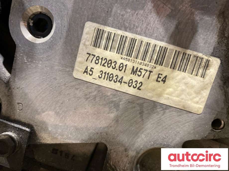 Motor diesel til BMW X3 2003-2006 (Fase 1) (E83) (E83) (306D2 / M57-TUD30|11000398709|11000398710|M57/TU)