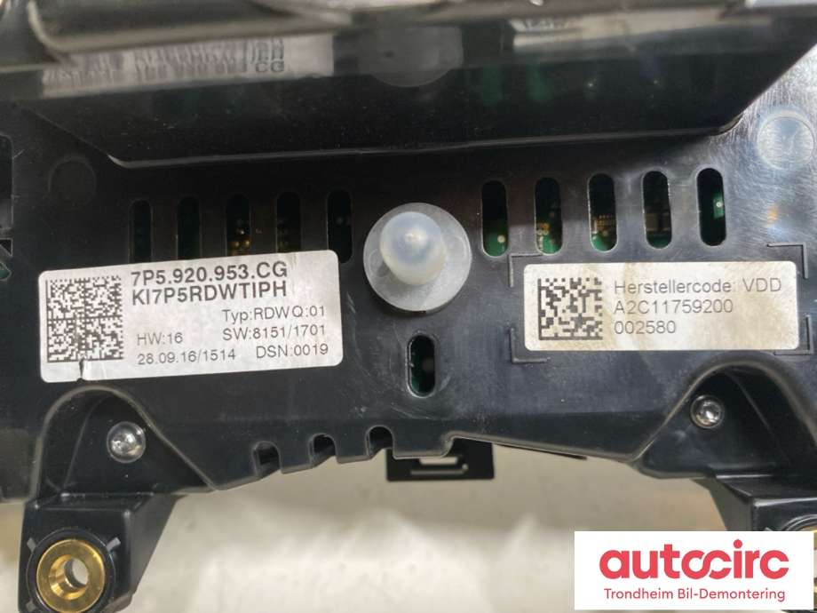 Instrumentpanel til Porsche Cayenne 2010-2017 (92A) (92A) (VDO|95864117202|95864117204|7P5.920.953.CG)