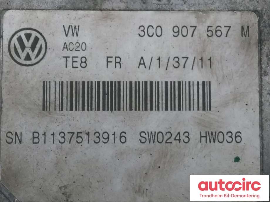 Sensor radar til VW CC 2008-2012 (PASSAT CC) (PASSAT CC) (TRW|3C0907567M|3C0 907 567 M|)